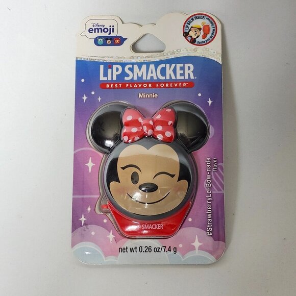 DISNEY EMOJI Lip Smacker Minnie Mouse Lip Smacker Lip Balm BNIP Strawberryle-Bow - Picture 1 of 2